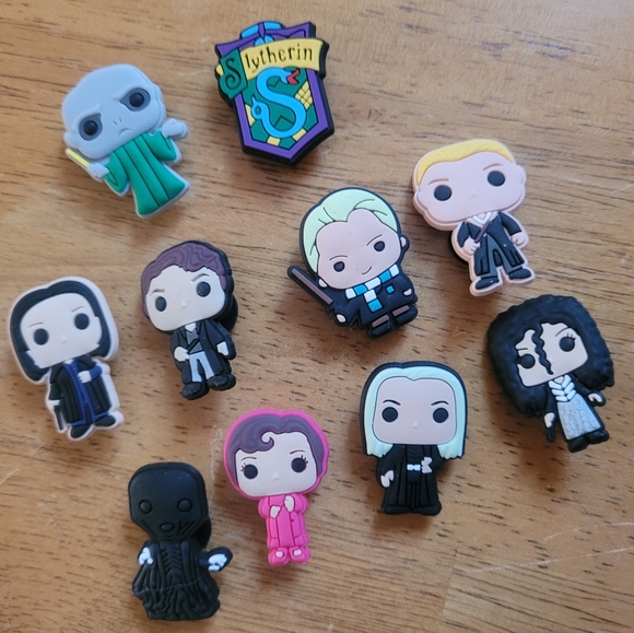 New Harry Potter Slytherin Set Croc Shoe Charms - Picture 1 of 4